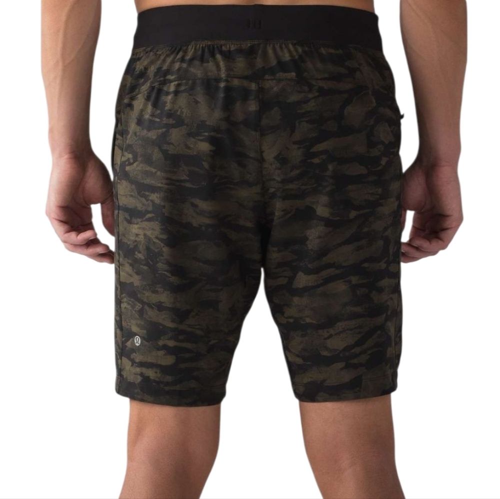 Lululemon T.H.E. Short 9" *Linerless Bricollage Military Green Black